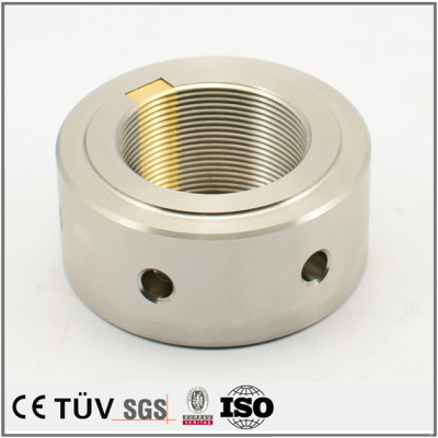 SUS304材质，内螺纹加工，硬质阳极氧化处理，高精密部品
