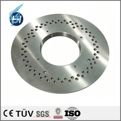 Perforated threaded flange plate, CNC precision machined part, semiconductor vacuum equipment component