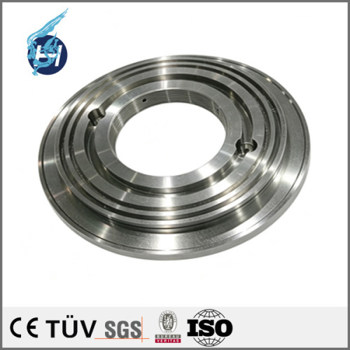 Perforated threaded flange plate, CNC precision machined part, semiconductor vacuum equipment component