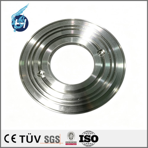 Perforated threaded flange plate, CNC precision machined part, semiconductor vacuum equipment component