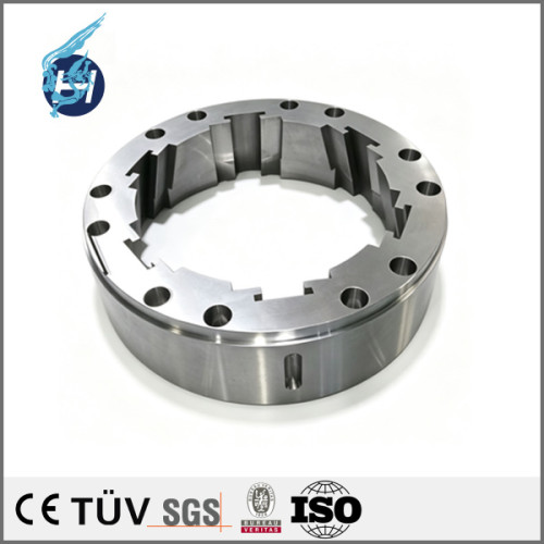Clamping ring of quenched‑and‑tempered S45C material, turn‑mill compound machined parts, spindle accessories for end‑face processing device