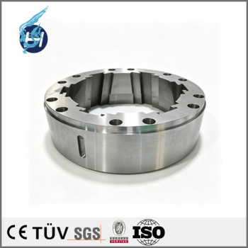 Clamping ring of quenched‑and‑tempered S45C material, turn‑mill compound machined parts, spindle accessories for end‑face processing device