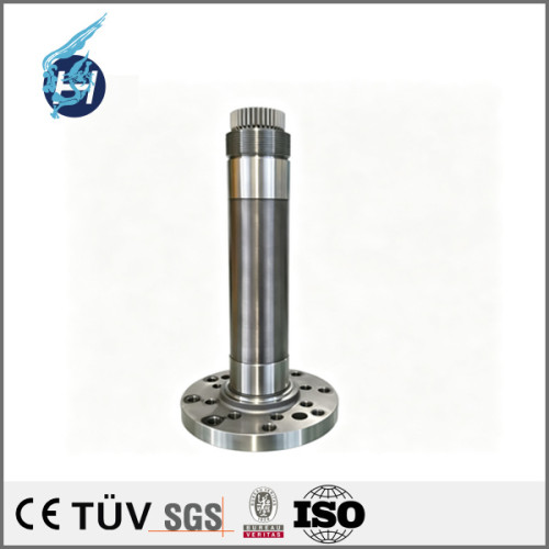 Flange shaft of 20Cr13 material, cylindricity and coaxiality 0.001, high‑precision grinding machined component, machine tool spare part