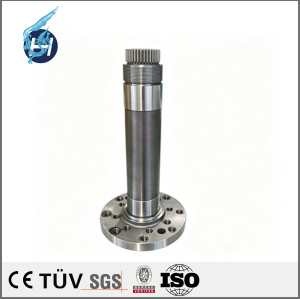 Flange shaft of 20Cr13 material, cylindricity and coaxiality 0.001, high‑precision grinding machined component, machine tool spare part
