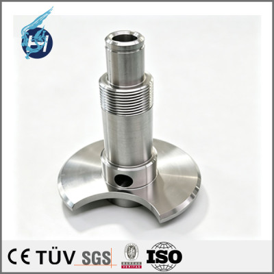 Grooved mounting shaft of SUS304, turn‑mill composite machined part, high‑precision equipment shaft component