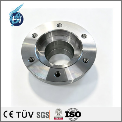 45# steel flange coupling sleeve, turn-mill composite machining high precision semiconductor equipment accessories - coupling sleeve