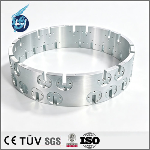A5052 connector pin housing, 5-axis machined part, annular feed connector base, semiconductor vacuum chamber component