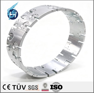 A5052 connector pin housing, 5-axis machined part, annular feed connector base, semiconductor vacuum chamber component