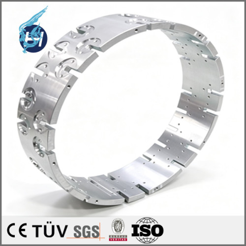 A5052 connector pin housing, 5-axis machined part, annular feed connector base, semiconductor vacuum chamber component