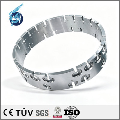 A5052 connector pin housing, 5-axis machined part, annular feed connector base, semiconductor vacuum chamber component