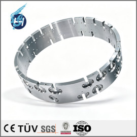 A5052 connector pin housing, 5-axis machined part, annular feed connector base, semiconductor vacuum chamber component