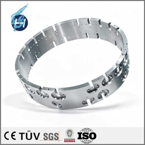 A5052 connector pin housing, 5-axis machined part, annular feed connector base, semiconductor vacuum chamber component