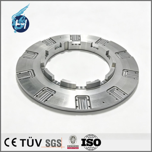 Inner guide flange of SS400 material, 5-axis turning-milling composite part, rotary table accessory