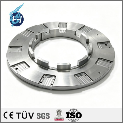 Inner guide flange of SS400 material, 5-axis turning-milling composite part, rotary table accessory
