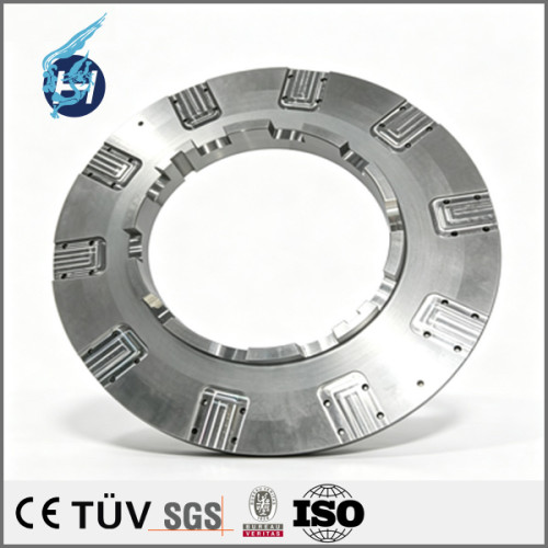 Inner guide flange of SS400 material, 5-axis turning-milling composite part, rotary table accessory