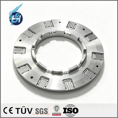 Inner guide flange of SS400 material, 5-axis turning-milling composite part, rotary table accessory