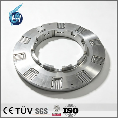Inner guide flange of SS400 material, 5-axis turning-milling composite part, rotary table accessory