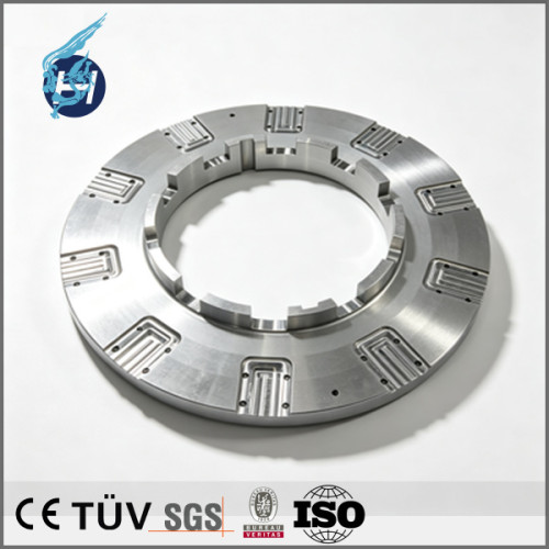 Inner guide flange of SS400 material, 5-axis turning-milling composite part, rotary table accessory