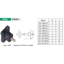 H185A Plastic adjustable threaded clamping star knobs