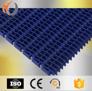 H900 Plástico Levantado Rib / Flat top / Flush Grid Modular Belts