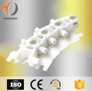 Plastic flexible modular system chain link conveyor belt assembly line