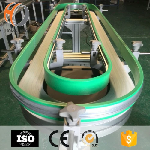 beverage & wine machine conveyor modular plastic belts conveying equipment  flexible transmission chains magnetic curves belting ring line