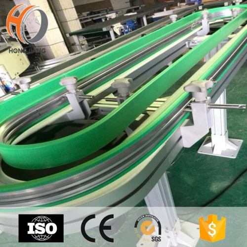 beverage & wine machine conveyor modular plastic belts conveying equipment  flexible transmission chains magnetic curves belting ring line