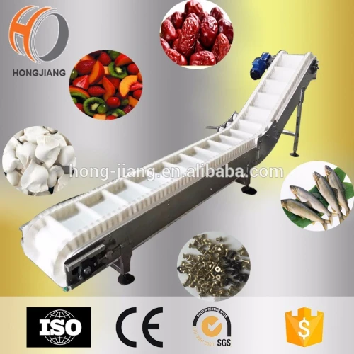 Inclined Belt conveyor, Belt inclining conveyor for food packing line
