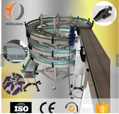 Transportador alpino en forma de espiral transportador vertical de la inclinación del diseño del equipo transportador modular cinturones plásticos cadenas congelador