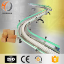 Equipo de manejo de materiales de fábrica, forma de S Sistema de transportadores de cadena para transferencia de cartón