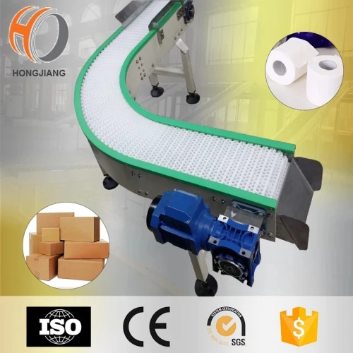270 degree round modular belt conveyor for robot