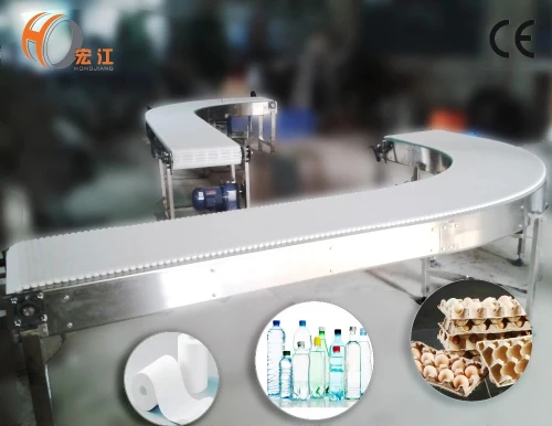 270 degree round modular belt conveyor for robot