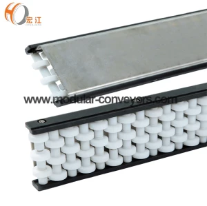 Componentes del transportador H128-99 U3 plástico POM guías laterales de acero 99mm
