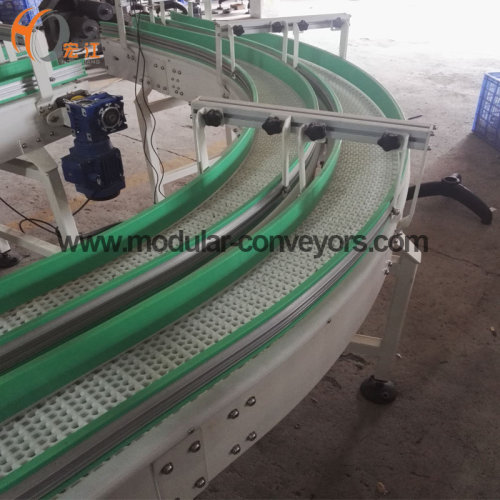 Corner Plastic Modular Belt conveyor