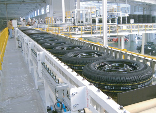 Nastro trasportatore per rulli, sistema di trasporto pneumatici per cinghie per l'industria dei pneumatici