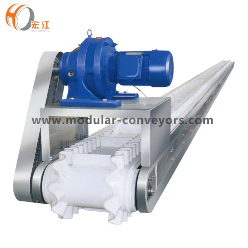 PU rubber belt conveyor with barrier