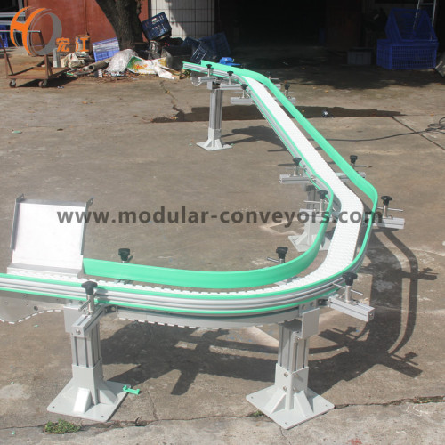 Flexlink chain conveyor for fish food transmission