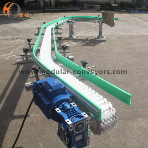 Flexlink chain conveyor for fish food transmission