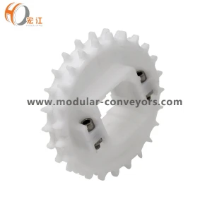 H1100 POM transportadora de cinta modular T16 T24 T32 sprocket