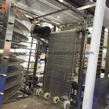 Bread spiral cooling tower U-shaped chain spiral conveyor