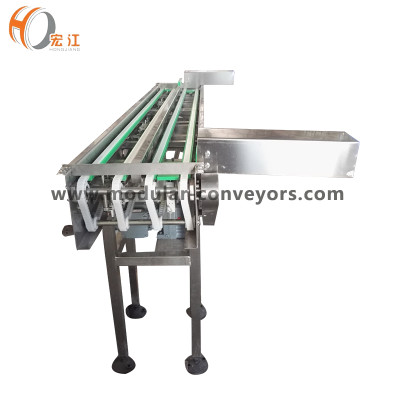 H1108 small pitch plastic chain conveyor for round Circular metal block
