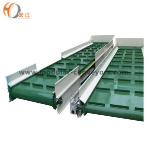 PU rubber belt conveyor with barrier