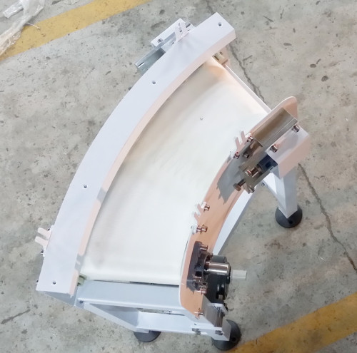 PVC PU white belt 90 degree conveyor