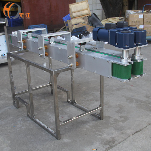 S.S roller working table with PVC belt bottle transmission conveyor line