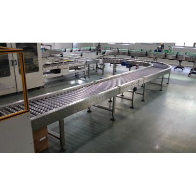 pallet roller conveyor systems for beverage carton transmission