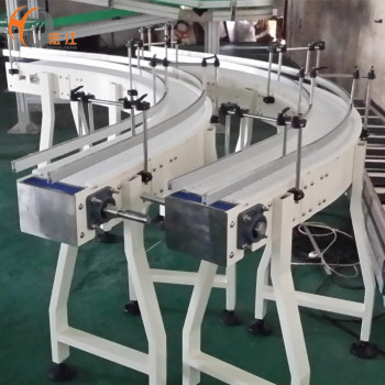 Factory material handling equipment customized white plastic modular belt chain conveyor line