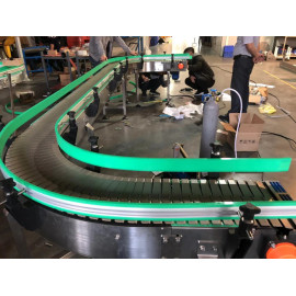 POM plastic  uni 882TAB flat top chain flexible conveyor equipment