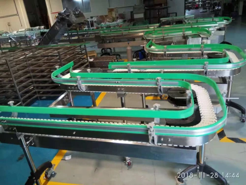 plastic flexible chain conveying systems for food, beverage, drag factory