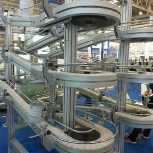 Accumulation Conveyor/Spiral/Horizontal flexible plastic chain conveyor line