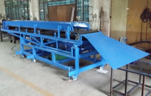 rubber belt movable conveyor for carton, coal etc.